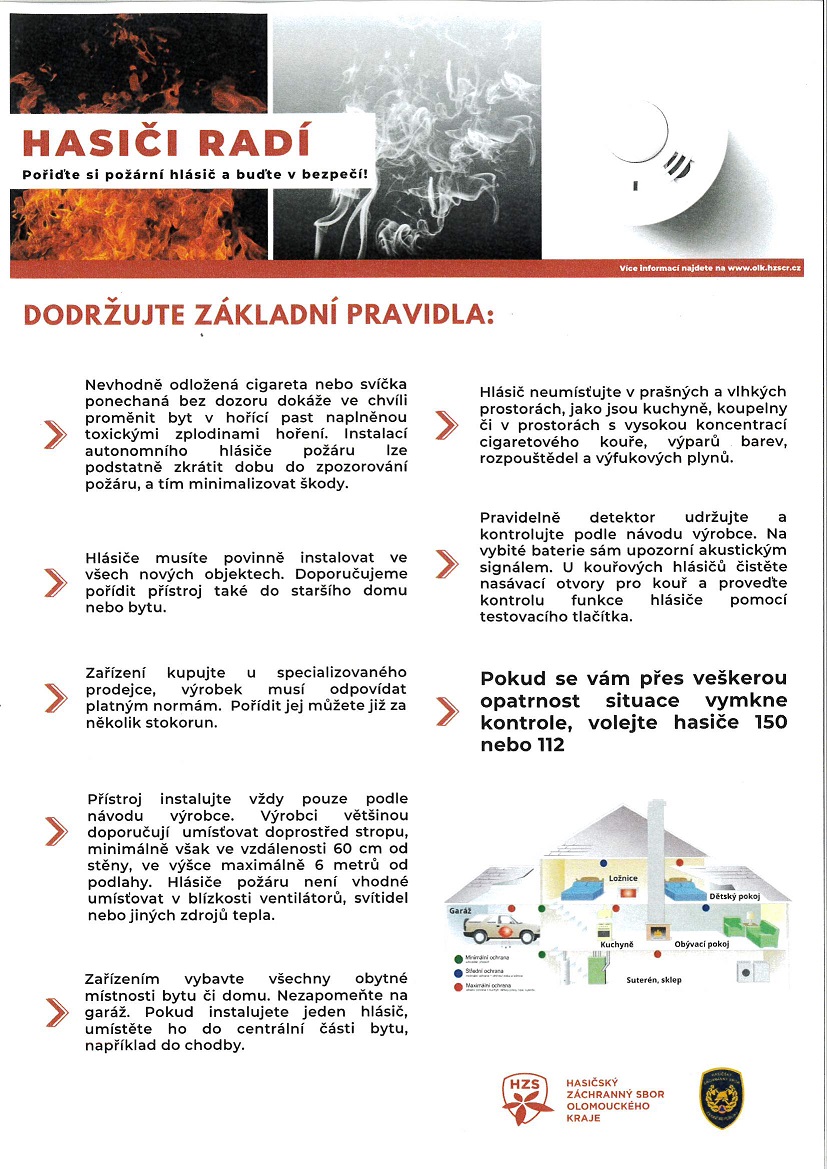 Hasiči radí - dodržujte základní pravidla - pořiďte si požární hlásič a buďte v bezpečí!.jpg